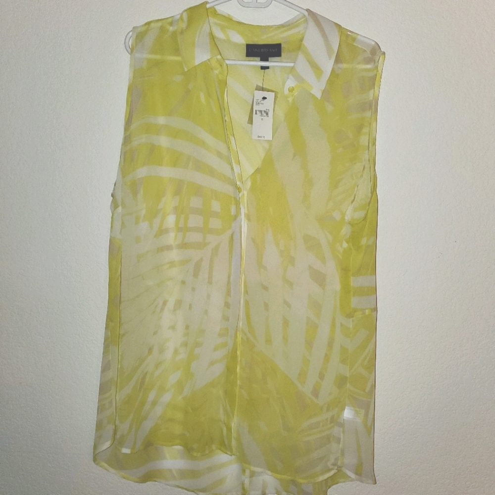 NWT - Sheer sleeveless Blouse